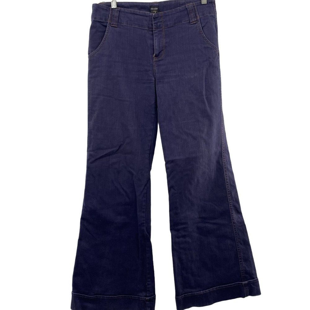 NICOLE BY NICOLE MILLER STRETCH JEANS NAVY WOMENS SIZE 8